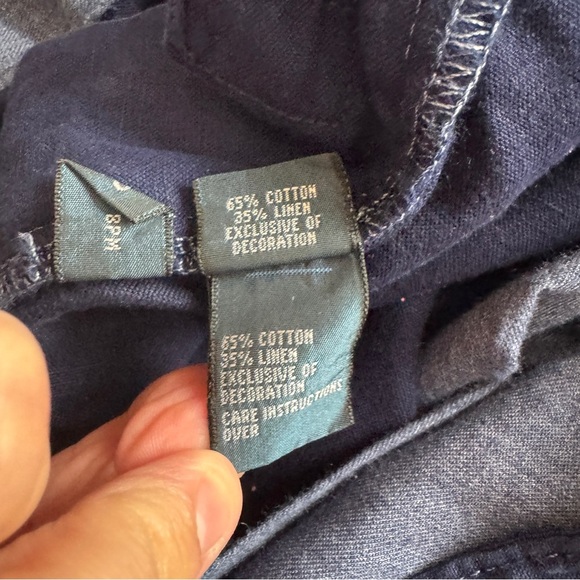 Polo Ralph Lauren Pants Men's 46B 32 Navy Blue Linen Cotton Blend Pockets Casual - Picture 9 of 10